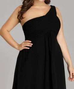 Ever-Pretty US Plus Size Chiffon One Shoulder Formal Evening Dresses For Women Prom Dresses