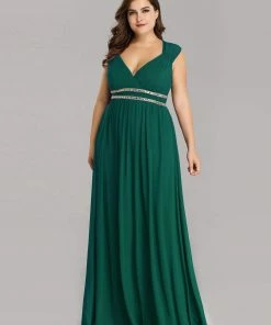 Ever-Pretty US Plus Size Sleeveless Grecian Style Formal Evening Dress
