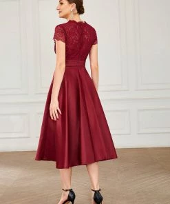 Ever-Pretty US Romantic V-neck Lace Bodice A-line Cocktail Dress 41 Ever-Pretty US Romantic V-neck Lace Bodice A-line Cocktail Dress