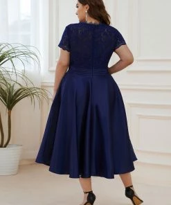 Ever-Pretty US Romantic V-neck Lace Bodice A-line Cocktail Dress 68 Ever-Pretty US Romantic V-neck Lace Bodice A-line Cocktail Dress