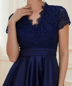 Ever-Pretty US Romantic V-neck Lace Bodice A-line Cocktail Dress 64 Ever-Pretty US Romantic V-neck Lace Bodice A-line Cocktail Dress