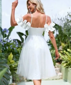 Ever-Pretty US Custom Size Extraordinary Sleeve Cocktail Dress With Spaghetti Straps Summer Dresses 2022