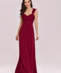 Ever-Pretty US SHOP BY OCCASION Floor Length Sweetheart Pleated Bodice Bridesmaid Dress