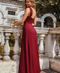 Ever-Pretty US SHOP BY OCCASION Floor Length Sweetheart Pleated Bodice Bridesmaid Dress