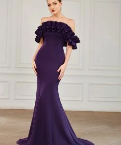 Ever-Pretty US SHOP BY OCCASION Off The Shoulder A Line Mermaid Maxi Evening Gown