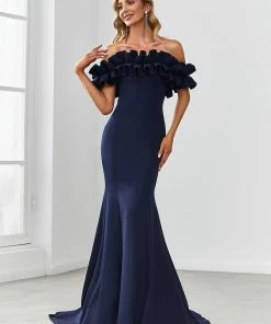 Ever-Pretty US SHOP BY OCCASION Off The Shoulder A Line Mermaid Maxi Evening Gown