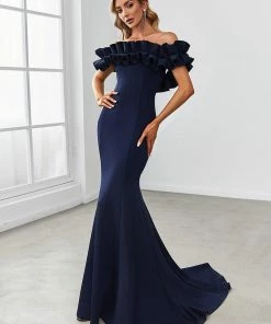 Ever-Pretty US SHOP BY OCCASION Off The Shoulder A Line Mermaid Maxi Evening Gown