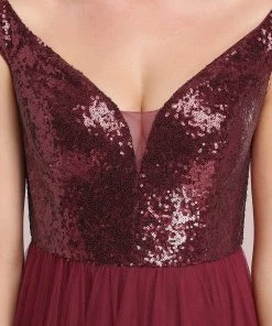 Ever-Pretty US Shiny Sequin Bodice Off The Shoulder Maxi Tulle Evening Dress SHOP BY OCCASION