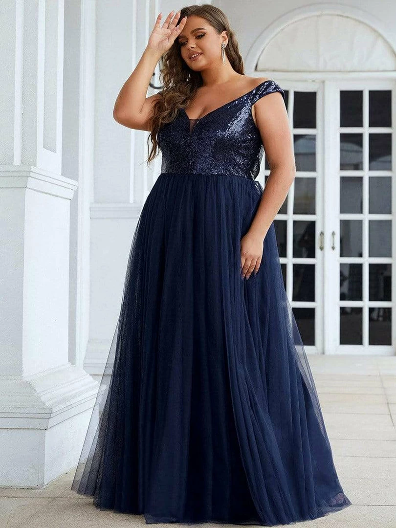 Ever-Pretty US Plus Size Long Sequin Special Occasion Dresses 23 Ever-Pretty US Plus Size Long Sequin Special Occasion Dresses