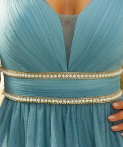 Ever-Pretty US SHOP BY OCCASION Princess Pearl Uneven Hem Tulle Evening Dress