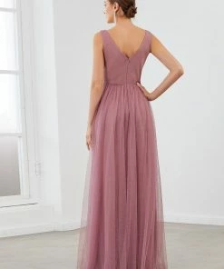 Ever-Pretty US SHOP BY OCCASION Sleeveless Tulle Sequin Chevron Empire Waist Evening Dress