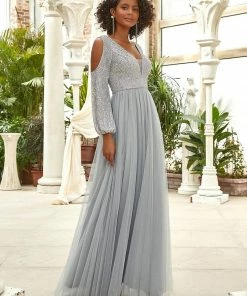 Ever-Pretty US Sequin V-Neck Cold Shoulder Puff Sleeve Tulle Pleated Evening Dress SHOP BY OCCASION 8 Ever-Pretty US Sequin V-Neck Cold Shoulder Puff Sleeve Tulle Pleated Evening Dress SHOP BY OCCASION