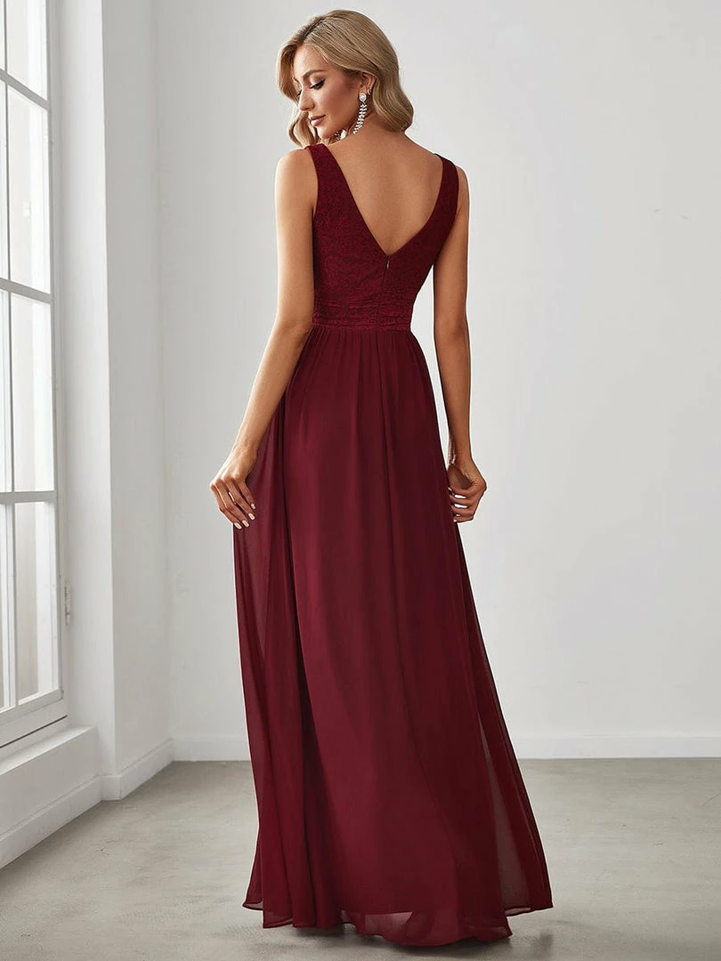 Ever-Pretty US Lace Empire Waist V-Back Sleeveless Chiffon Evening Dress 2 Ever-Pretty US Lace Empire Waist V-Back Sleeveless Chiffon Evening Dress