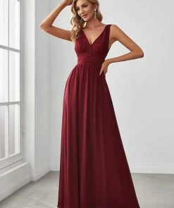 Ever-Pretty US Lace Empire Waist V-Back Sleeveless Chiffon Evening Dress 8 Ever-Pretty US Lace Empire Waist V-Back Sleeveless Chiffon Evening Dress