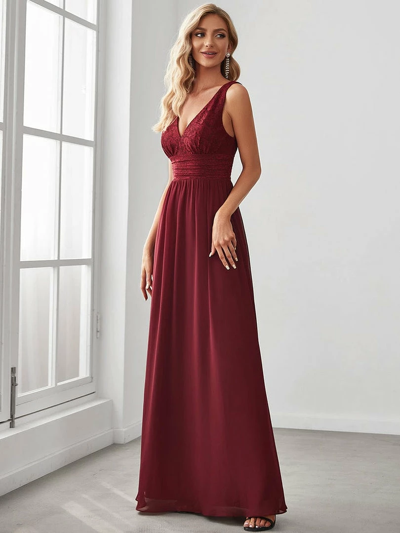 Ever-Pretty US Lace Empire Waist V-Back Sleeveless Chiffon Evening Dress 5 Ever-Pretty US Lace Empire Waist V-Back Sleeveless Chiffon Evening Dress
