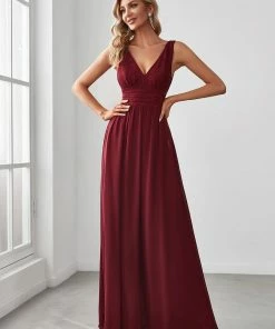 Ever-Pretty US Lace Empire Waist V-Back Sleeveless Chiffon Evening Dress