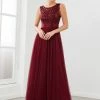 Ever-Pretty US Floral Sequin Satin Waist Tulle Evening Dress SHOP BY OCCASION