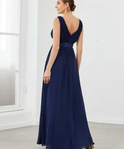 Ever-Pretty US Sleeveless Satin Waist Chiffon A-Line Evening Dress SHOP BY OCCASION
