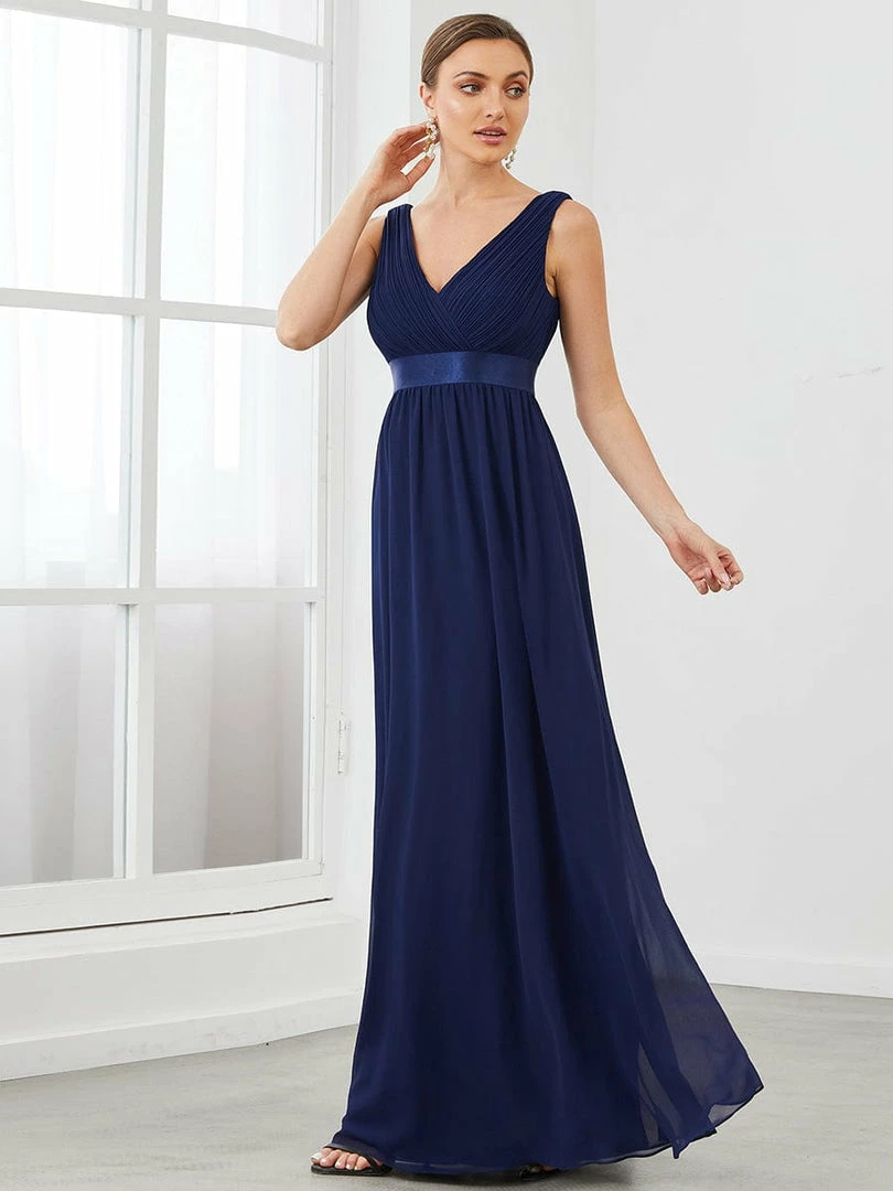 Ever-Pretty US Sleeveless Satin Waist Chiffon A-Line Evening Dress SHOP BY OCCASION 4 Ever-Pretty US Sleeveless Satin Waist Chiffon A-Line Evening Dress SHOP BY OCCASION