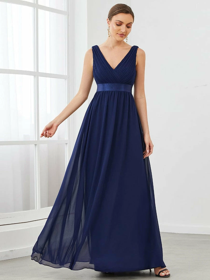 Ever-Pretty US Sleeveless Satin Waist Chiffon A-Line Evening Dress SHOP BY OCCASION 5 Ever-Pretty US Sleeveless Satin Waist Chiffon A-Line Evening Dress SHOP BY OCCASION