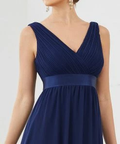 Ever-Pretty US Sleeveless Satin Waist Chiffon A-Line Evening Dress SHOP BY OCCASION 7 Ever-Pretty US Sleeveless Satin Waist Chiffon A-Line Evening Dress SHOP BY OCCASION