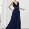 Ever-Pretty US Sleeveless Satin Waist Chiffon A-Line Evening Dress SHOP BY OCCASION