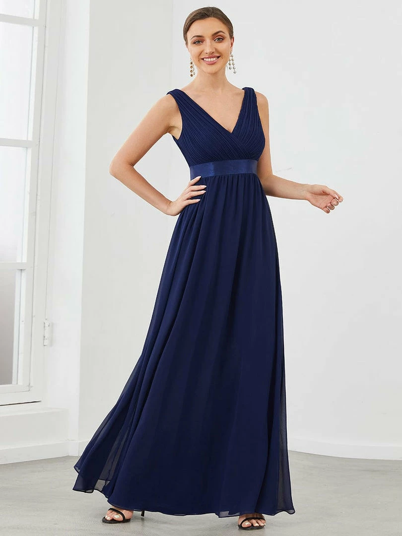Ever-Pretty US Sleeveless Satin Waist Chiffon A-Line Evening Dress SHOP BY OCCASION 1 Ever-Pretty US Sleeveless Satin Waist Chiffon A-Line Evening Dress SHOP BY OCCASION