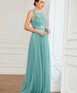 Ever-Pretty US SHOP BY OCCASION Lace Sleeveless Sweetheart A-Line Tulle Evening Dress