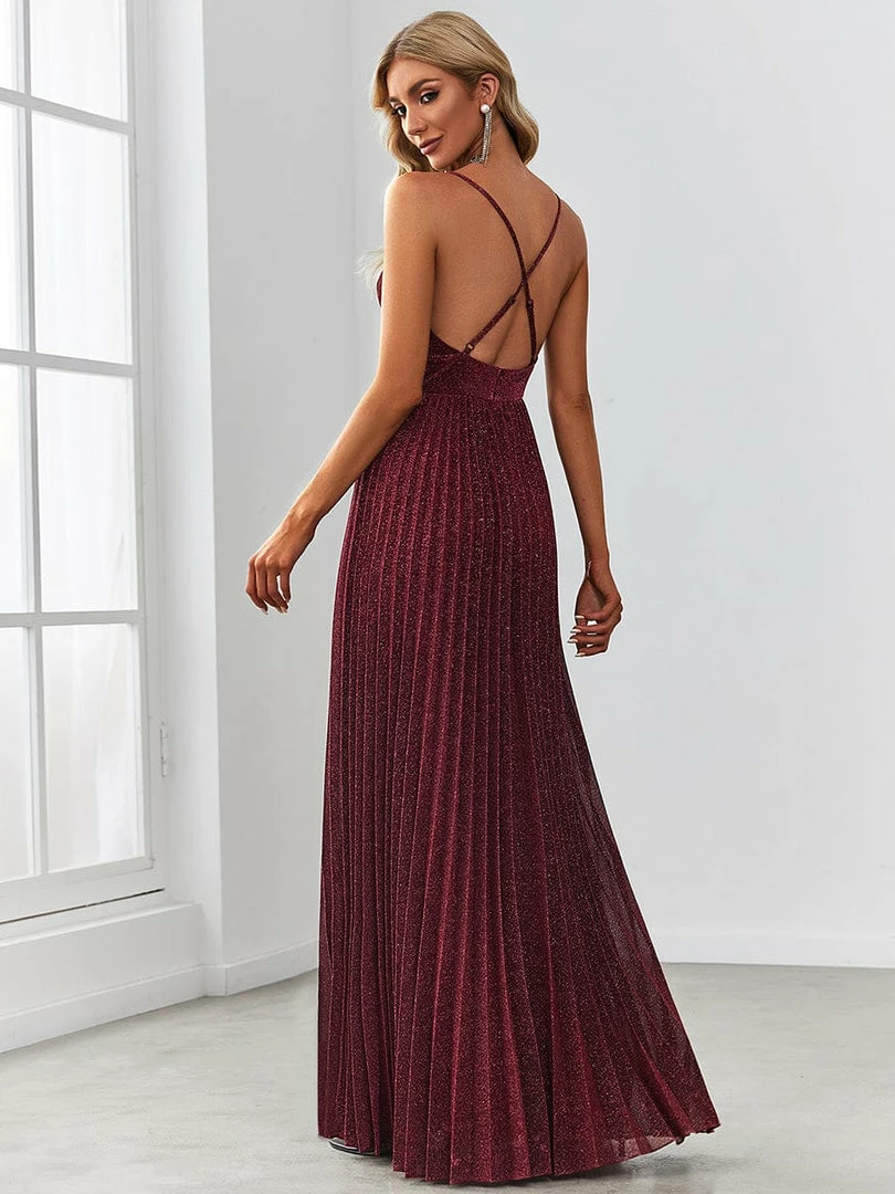 Ever-Pretty US Spaghetti Strap Sequin Illusion Pleated Evening Dress SHOP BY OCCASION 2 Ever-Pretty US Spaghetti Strap Sequin Illusion Pleated Evening Dress SHOP BY OCCASION