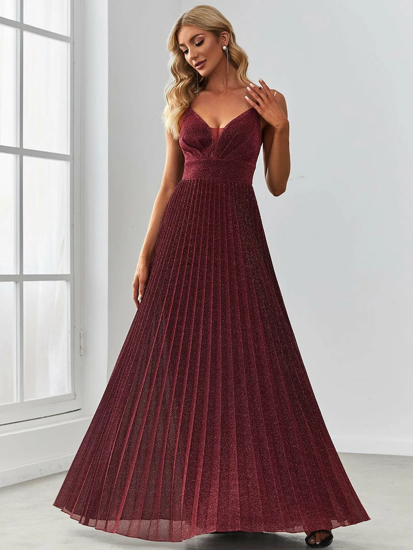 Ever-Pretty US Spaghetti Strap Sequin Illusion Pleated Evening Dress SHOP BY OCCASION 4 Ever-Pretty US Spaghetti Strap Sequin Illusion Pleated Evening Dress SHOP BY OCCASION