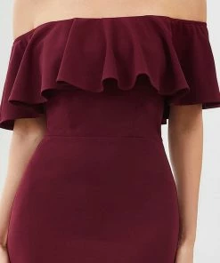 Ever-Pretty US Strapless Fold-Over Ruffle Bodycon Floor-Length Evening Dress