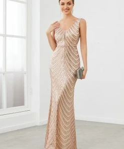 Ever-Pretty US Sequin Contrast Bodycon Sleeveless Evening Dress SHOP BY OCCASION