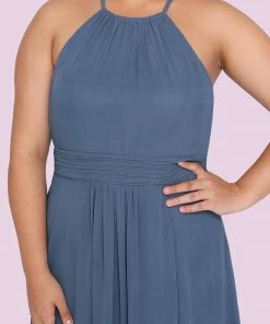Ever-Pretty US Plus Size Pleated Halter Top Bridesmaid Evening Dress SHOP BY OCCASION