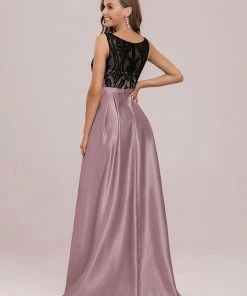 Ever-Pretty US SHOP BY OCCASION Elegant Floor-Length Sleek Bow Belt Evening Dress