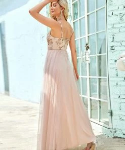 Ever-Pretty US Elegant Beaded Top Spaghetti Strap Evening Gown SHOP BY OCCASION
