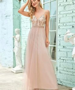 Ever-Pretty US Elegant Beaded Top Spaghetti Strap Evening Gown SHOP BY OCCASION