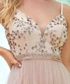 Ever-Pretty US Elegant Beaded Top Spaghetti Strap Evening Gown SHOP BY OCCASION
