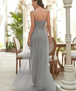 Ever-Pretty US Elegant Beaded Top Spaghetti Strap Evening Gown SHOP BY OCCASION