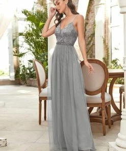 Ever-Pretty US Elegant Beaded Top Spaghetti Strap Evening Gown SHOP BY OCCASION
