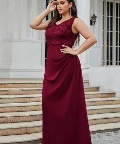 Ever-Pretty US Plus Size Floral Sleeveless Column Evening Dress SHOP BY OCCASION