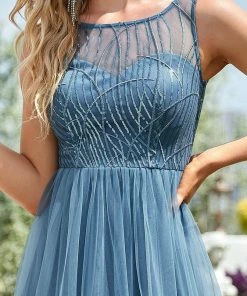 Ever-Pretty US See-Through Lace Sleeveless Floor Length Evening Dress SHOP BY OCCASION