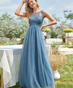 Ever-Pretty US See-Through Lace Sleeveless Floor Length Evening Dress SHOP BY OCCASION