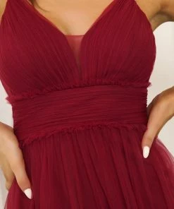 Ever-Pretty US Elegant Pleated Spaghetti Strap Evening Dress