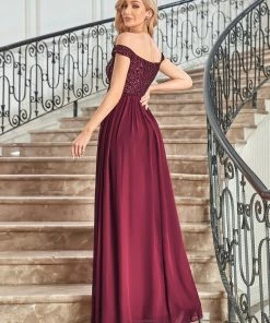 Ever-Pretty US Striped Sequin Sweetheart Floor-Length Evening Dress SHOP BY OCCASION