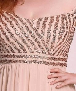 Ever-Pretty US Striped Sequin Sweetheart Floor-Length Evening Dress SHOP BY OCCASION