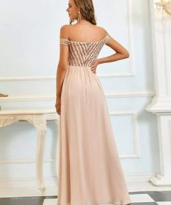 Ever-Pretty US Striped Sequin Sweetheart Floor-Length Evening Dress SHOP BY OCCASION