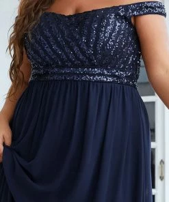 Ever-Pretty US Striped Sequin Sweetheart Floor-Length Evening Dress SHOP BY OCCASION