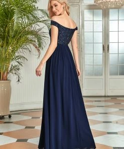 Ever-Pretty US Striped Sequin Sweetheart Floor-Length Evening Dress SHOP BY OCCASION