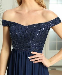 Ever-Pretty US Striped Sequin Sweetheart Floor-Length Evening Dress SHOP BY OCCASION