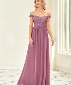 Ever-Pretty US Striped Sequin Sweetheart Floor-Length Evening Dress SHOP BY OCCASION